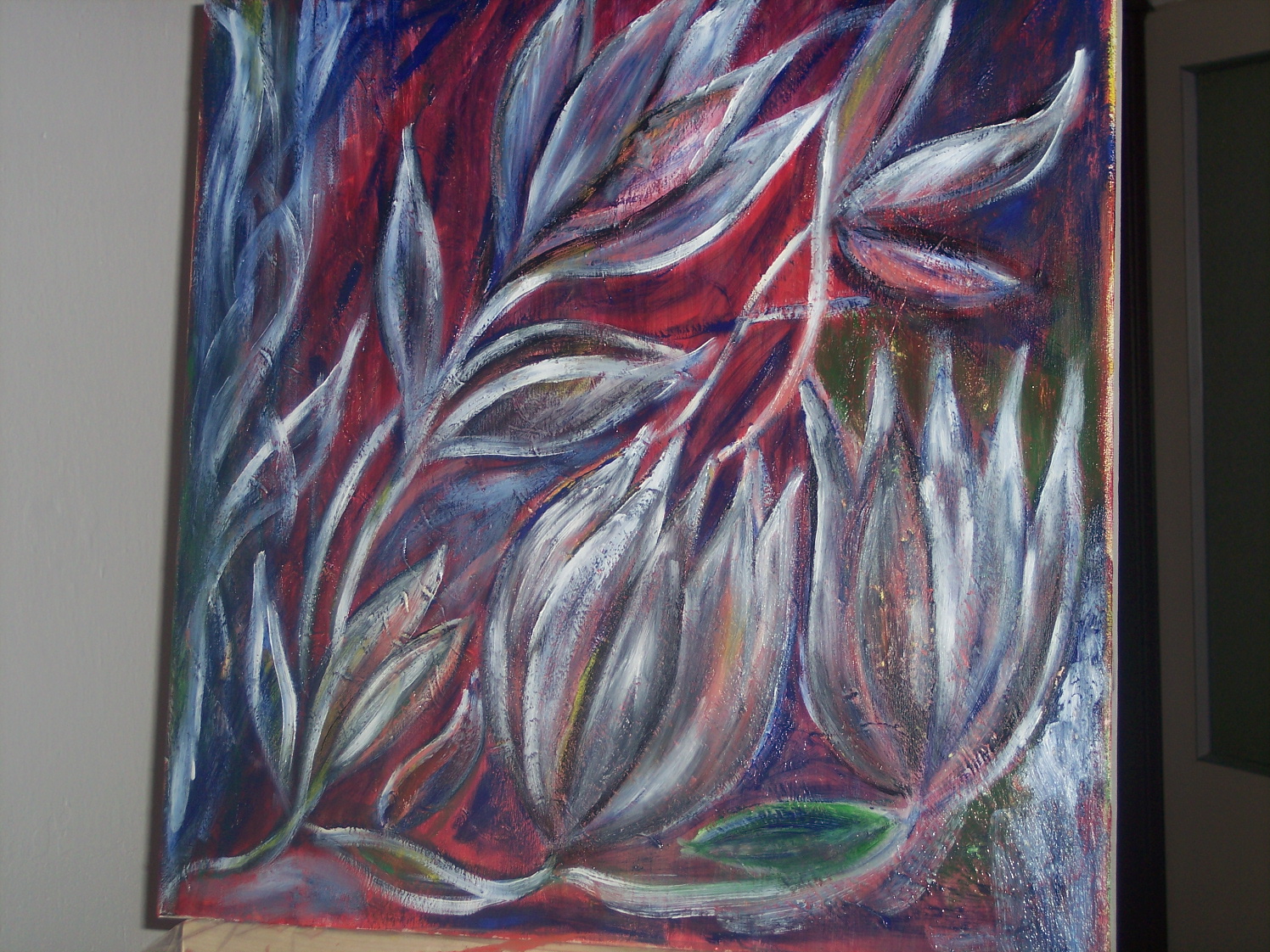abstrakce- kvetiny 60x60 platno